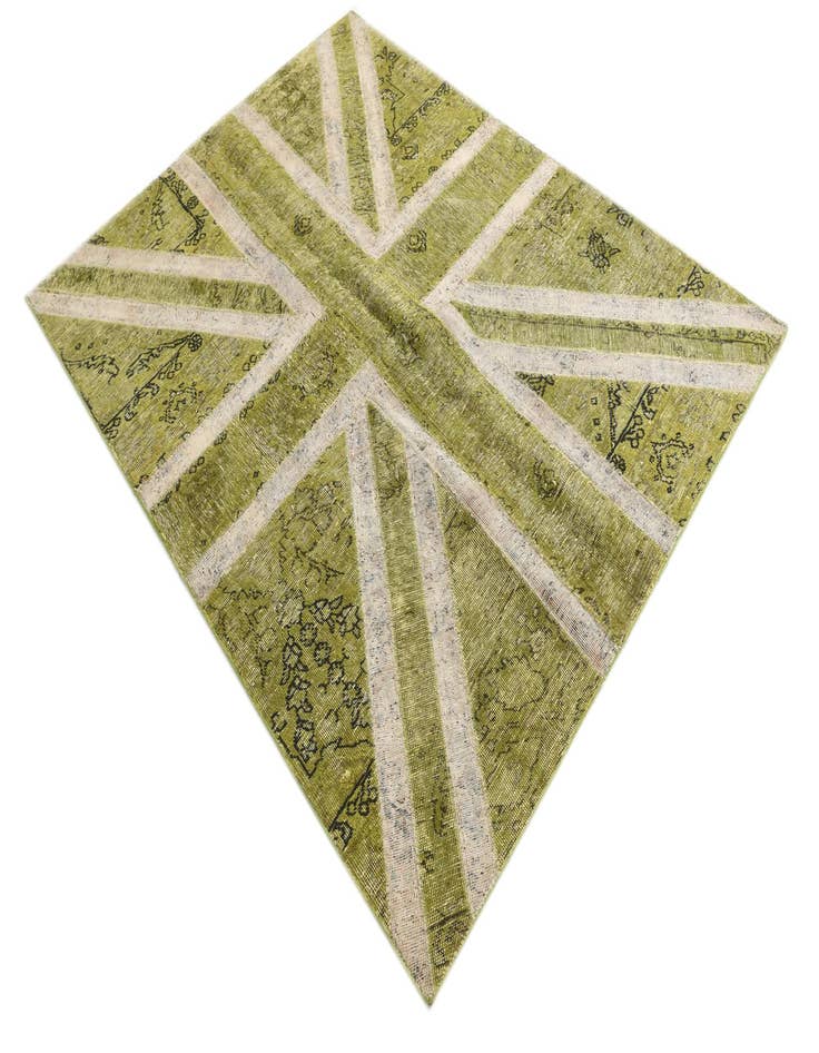 Detail image of  5' x 6' 5  Hand Knotted Ultra Vintage Persian Wool Rug