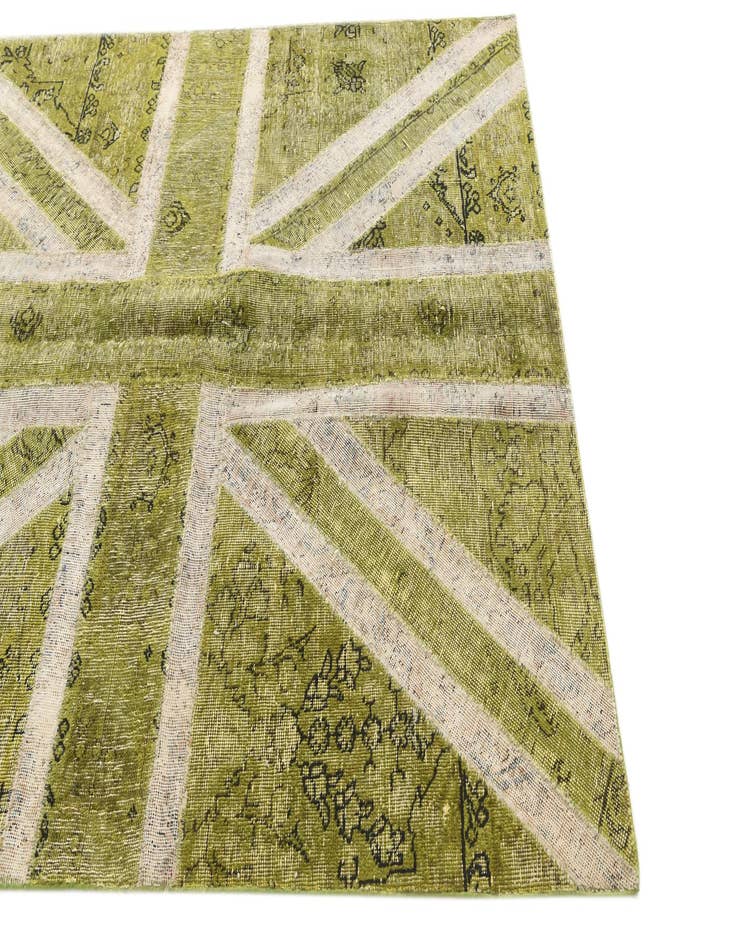 Detail image of  5' x 6' 5  Hand Knotted Ultra Vintage Persian Wool Rug