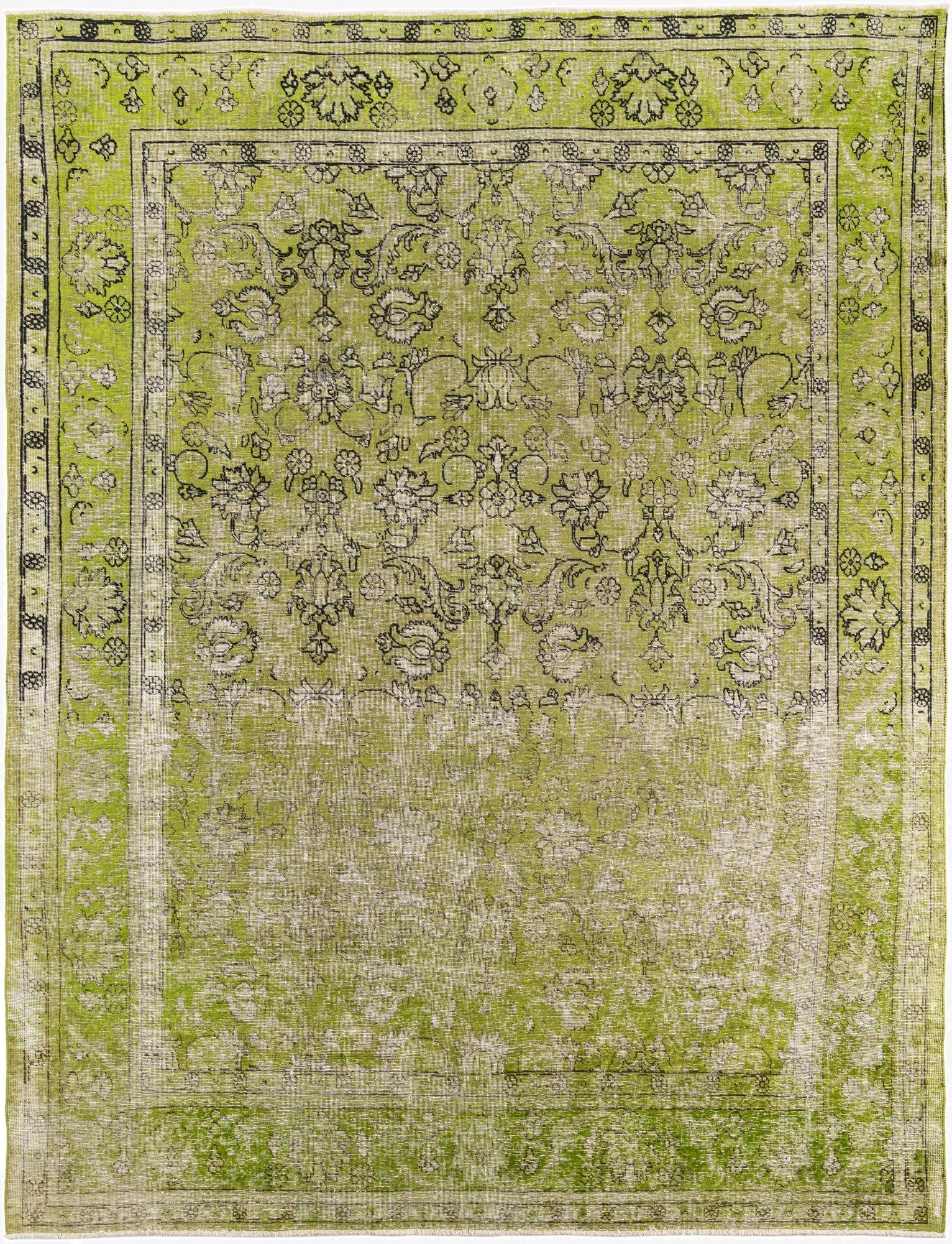  9' 6 x 12' 4  Hand Knotted Ultra Vintage Persian Wool Rug