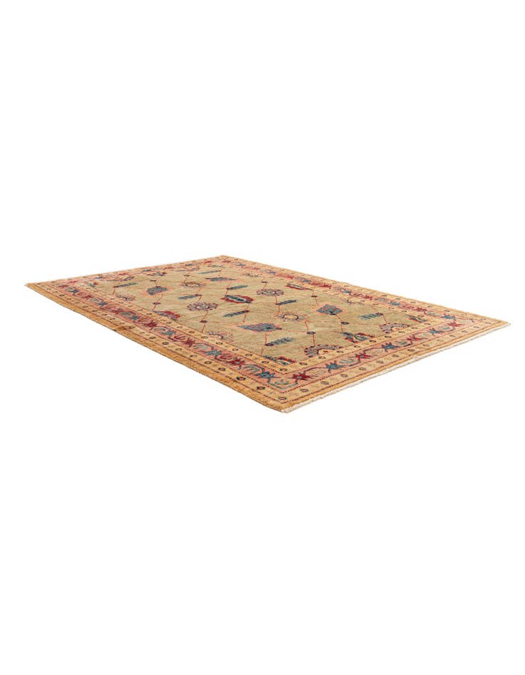 Detail image of  5' 1 x 7' 8  Hand Knotted Ziegler Wool Rug