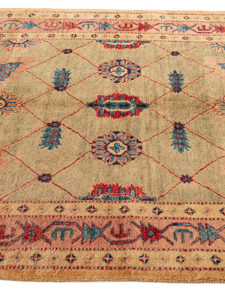 Detail image of  5' 1 x 7' 8  Hand Knotted Ziegler Wool Rug
