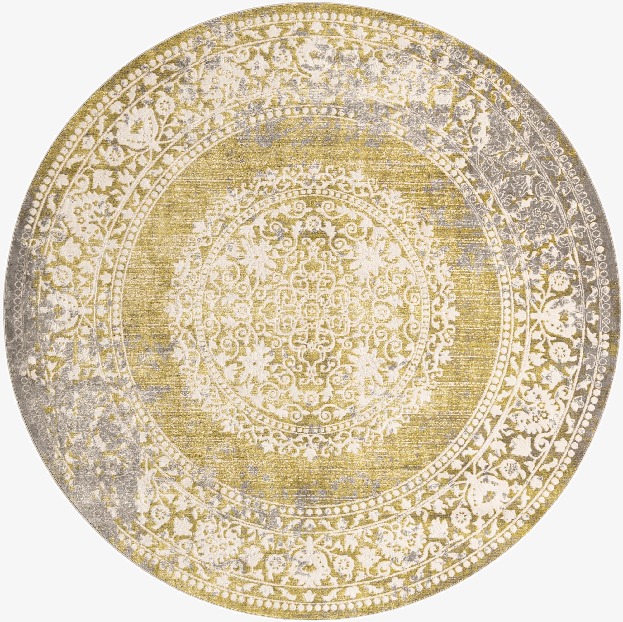  8' x 8' Modern Classical Round Rug