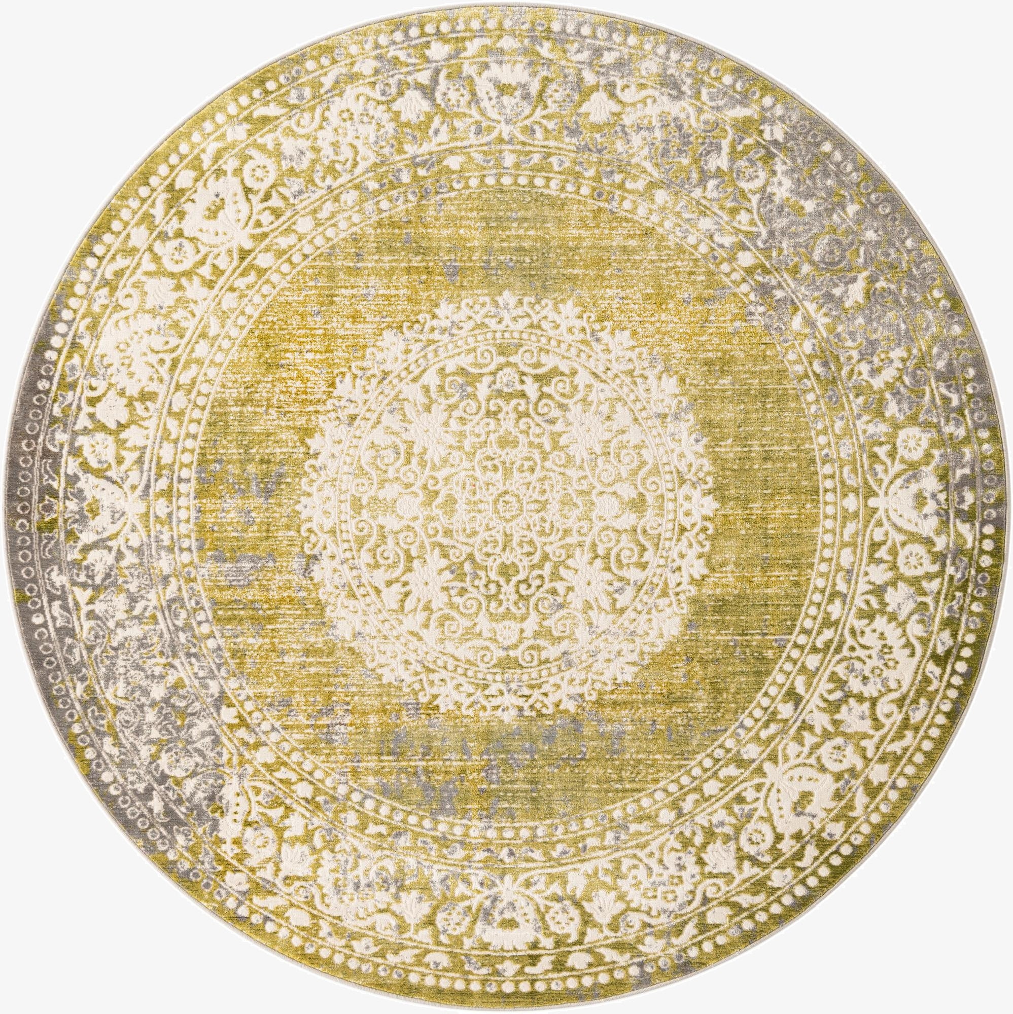  6' x 6' Modern Classical Round Rug