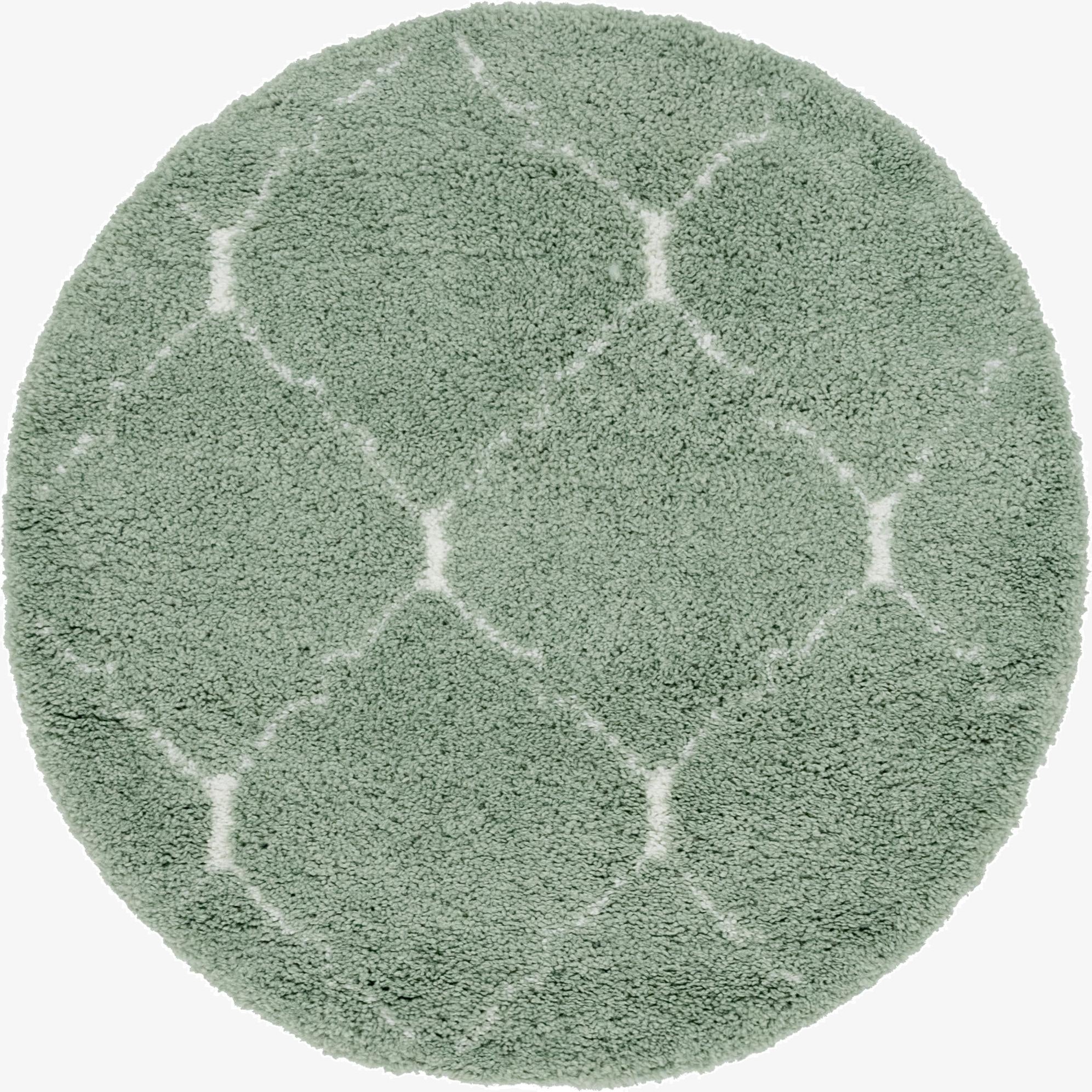  5' 3 x 5' 3 Moroccan Shag Round Rug