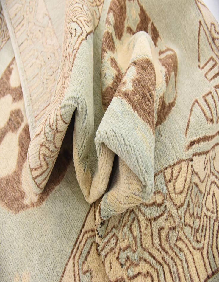 Detail image of  3' x 9' 5  Hand Knotted Khotan Ziegler Oriental Runner Rug