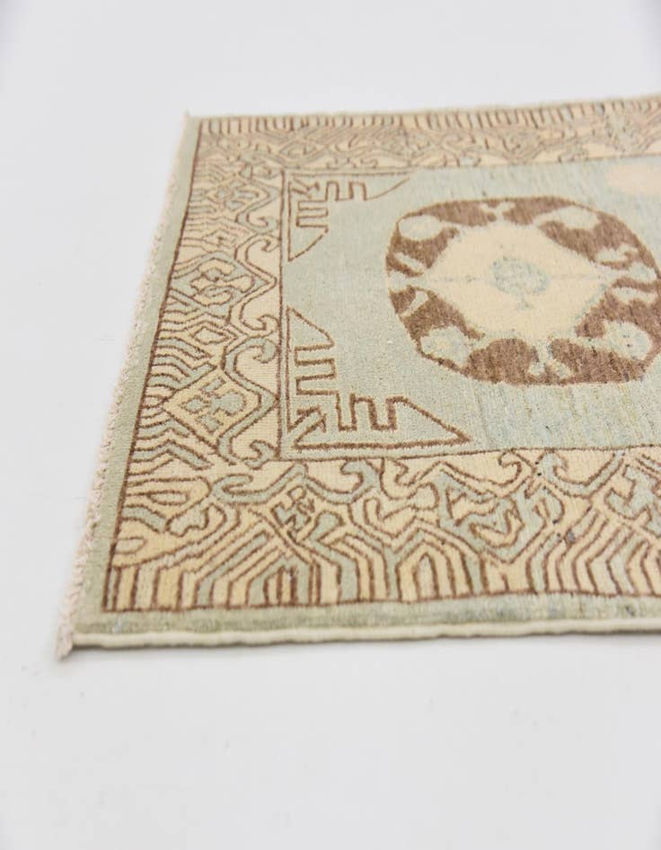 Detail image of  3' x 9' 5  Hand Knotted Khotan Ziegler Oriental Runner Rug