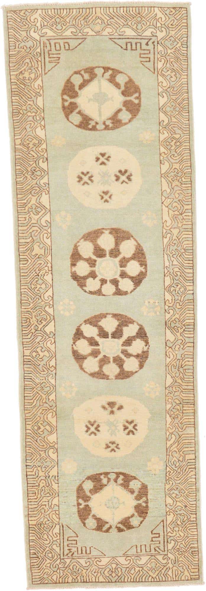 Primary image 3' x 9' 5 Hand Knotted Khotan Ziegler Oriental Runner Rug