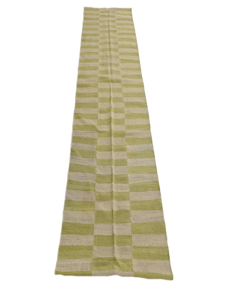 Detail image of  2' 6 x 9' 7  Hand Woven Kilim Modern Wool Runner Rug