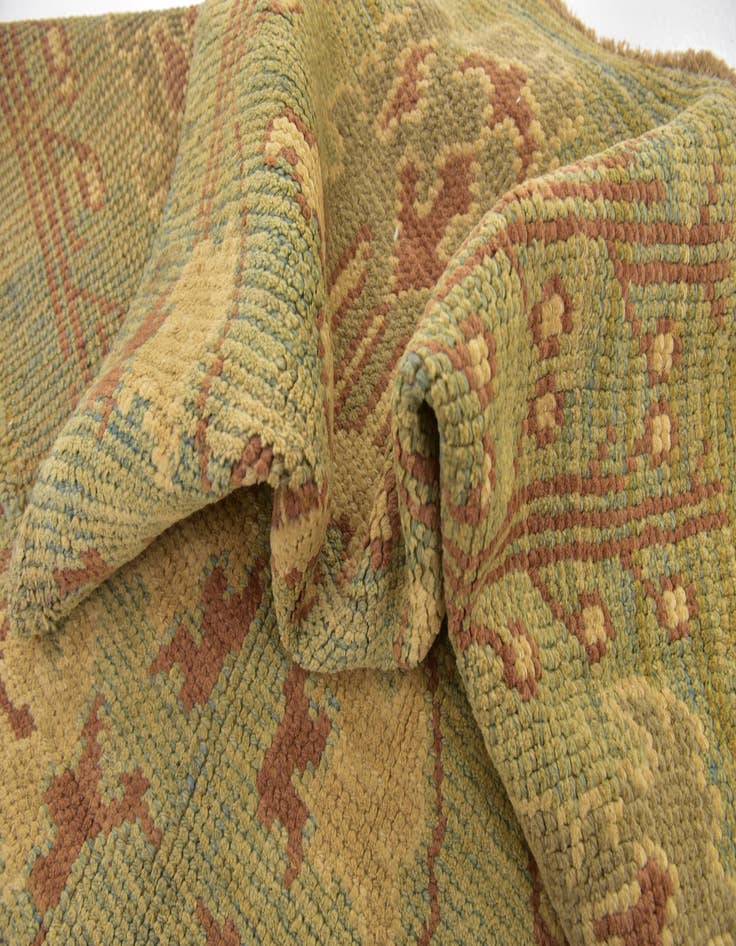 Detail image of  4' 5 x 7' 7  Hand Knotted Oushak Wool Runner Rug