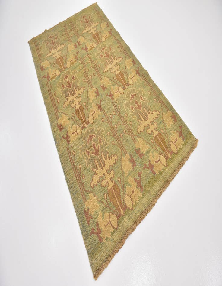 Detail image of  4' 5 x 7' 7  Hand Knotted Oushak Wool Runner Rug