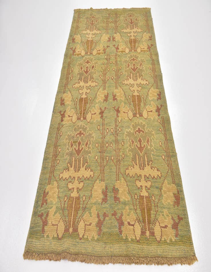 Detail image of  4' 5 x 7' 7  Hand Knotted Oushak Wool Runner Rug