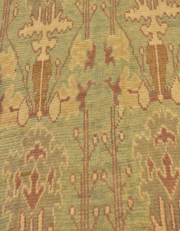 Detail image of  4' 5 x 7' 7  Hand Knotted Oushak Wool Runner Rug