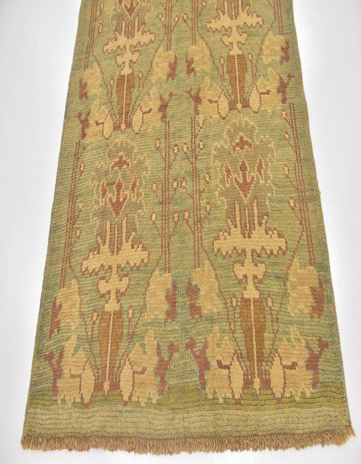 Detail image of  4' 5 x 7' 7  Hand Knotted Oushak Wool Runner Rug