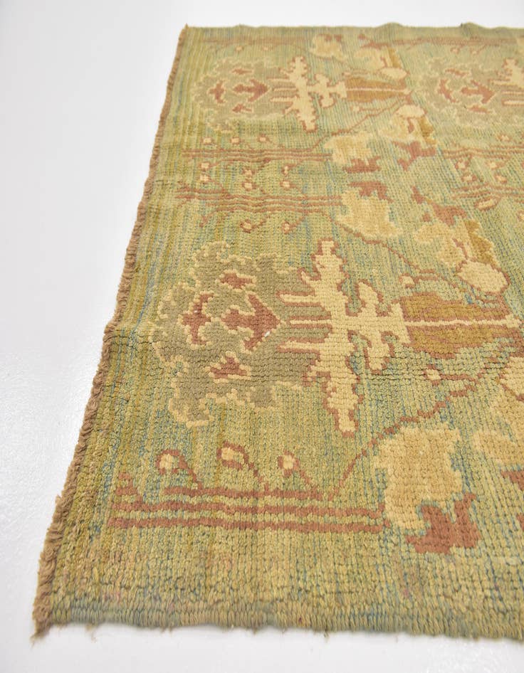 Detail image of  4' 5 x 7' 7  Hand Knotted Oushak Wool Runner Rug