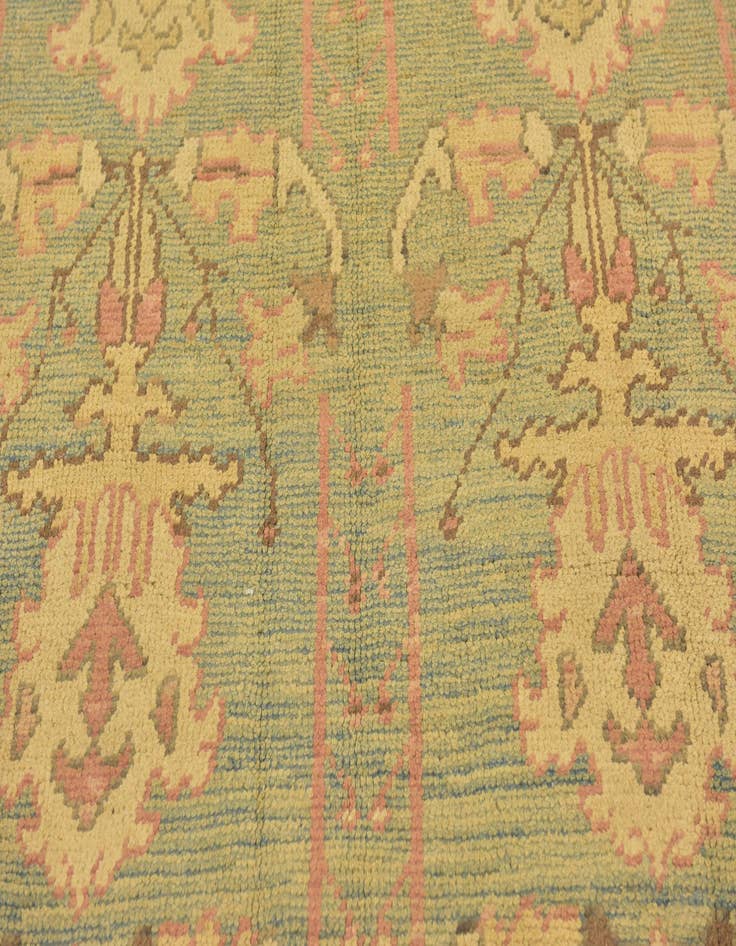Detail image of  4' 3 x 8' 2  Hand Knotted Oushak Wool Runner Rug