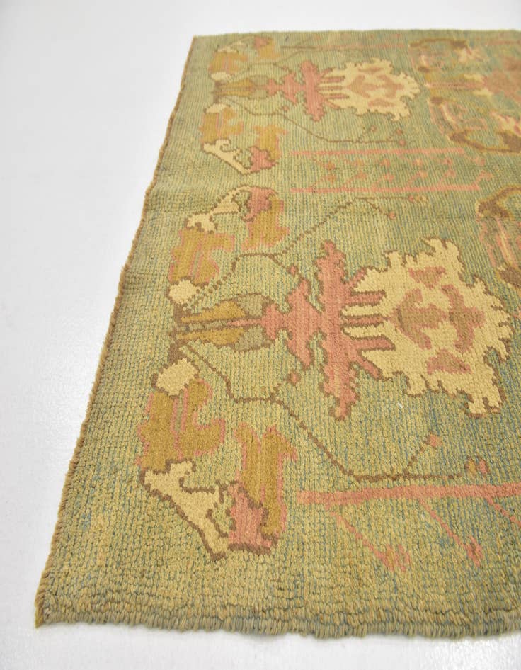 Detail image of  4' 3 x 8' 2  Hand Knotted Oushak Wool Runner Rug