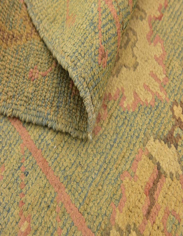 Detail image of  4' 3 x 8' 2  Hand Knotted Oushak Wool Runner Rug
