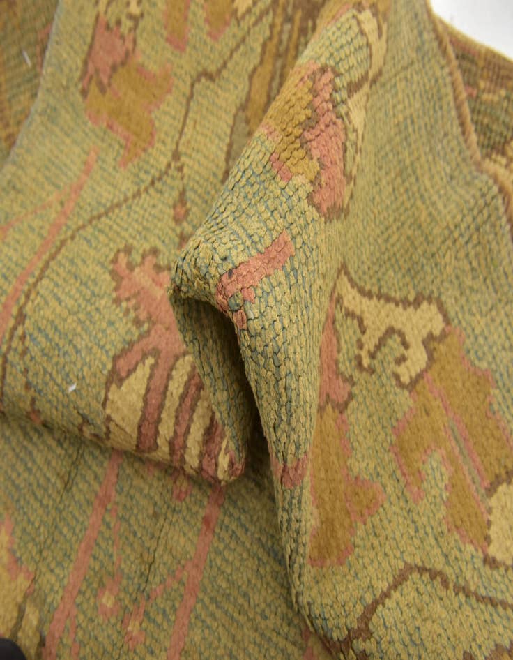 Detail image of  4' 3 x 8' 2  Hand Knotted Oushak Wool Runner Rug