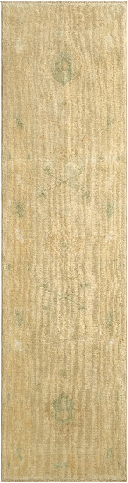  2' 8 x 10' 2  Hand Knotted Oushak Wool Runner Rug