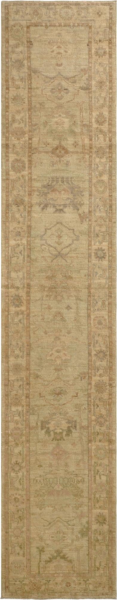  2' 10 x 14' 6  Hand Knotted Oushak Wool Runner Rug