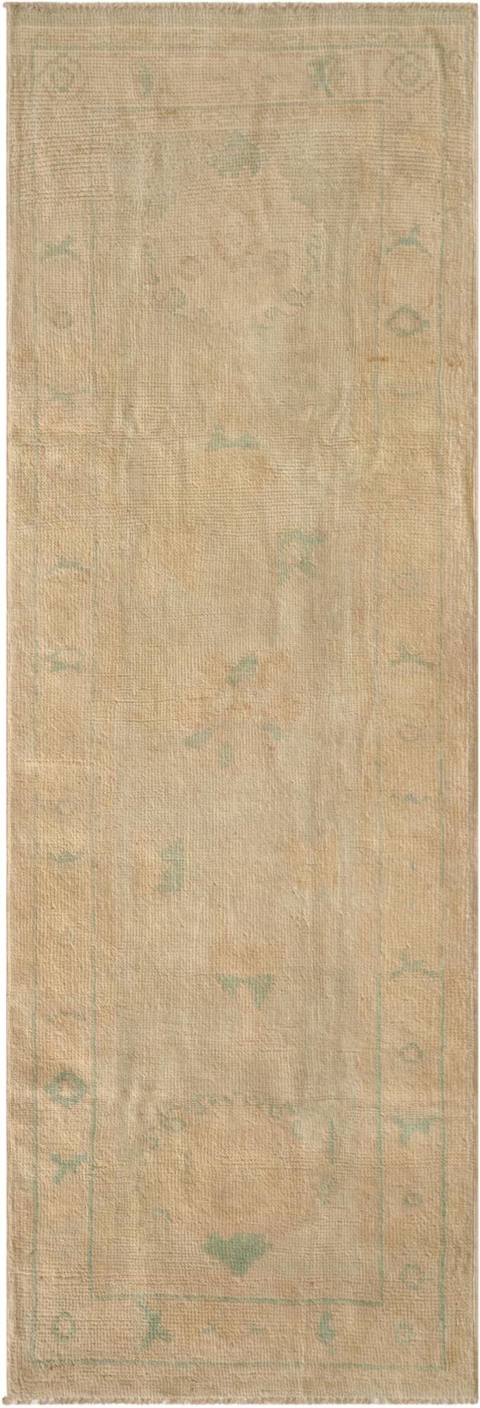  2' 8 x 7' 10  Hand Knotted Oushak Wool Runner Rug