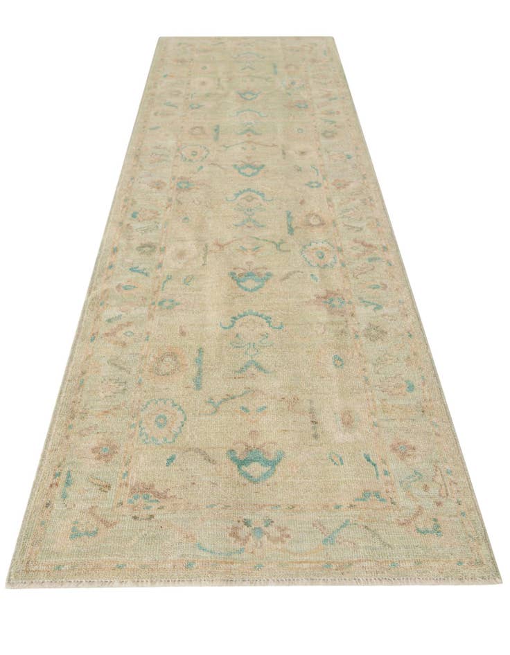 Detail image of  2' 10 x 9' 9  Hand Knotted Oushak Wool Runner Rug