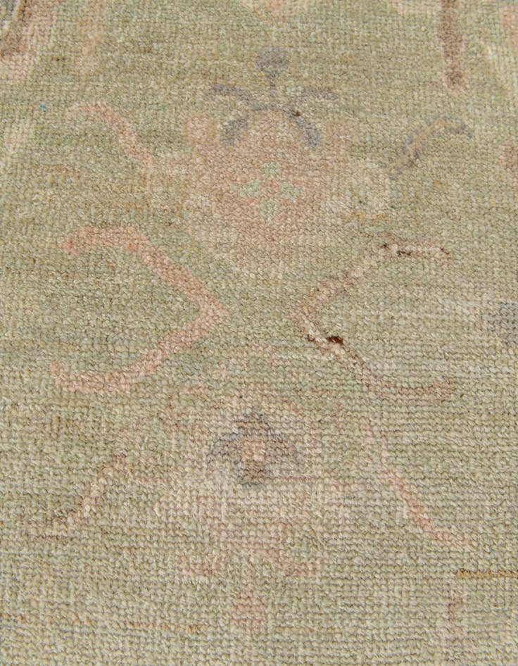 Detail image of  2' 11 x 11' 6  Hand Knotted Oushak Wool Runner Rug