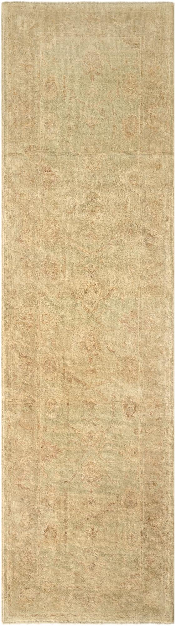  2' 10 x 9' 9  Hand Knotted Oushak Wool Runner Rug