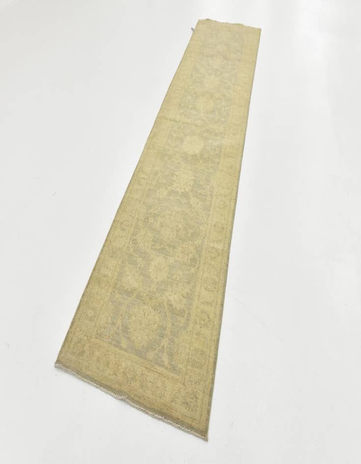 Detail image of  2' 10 x 11'  Hand Knotted Peshawar Ziegler Runner Rug