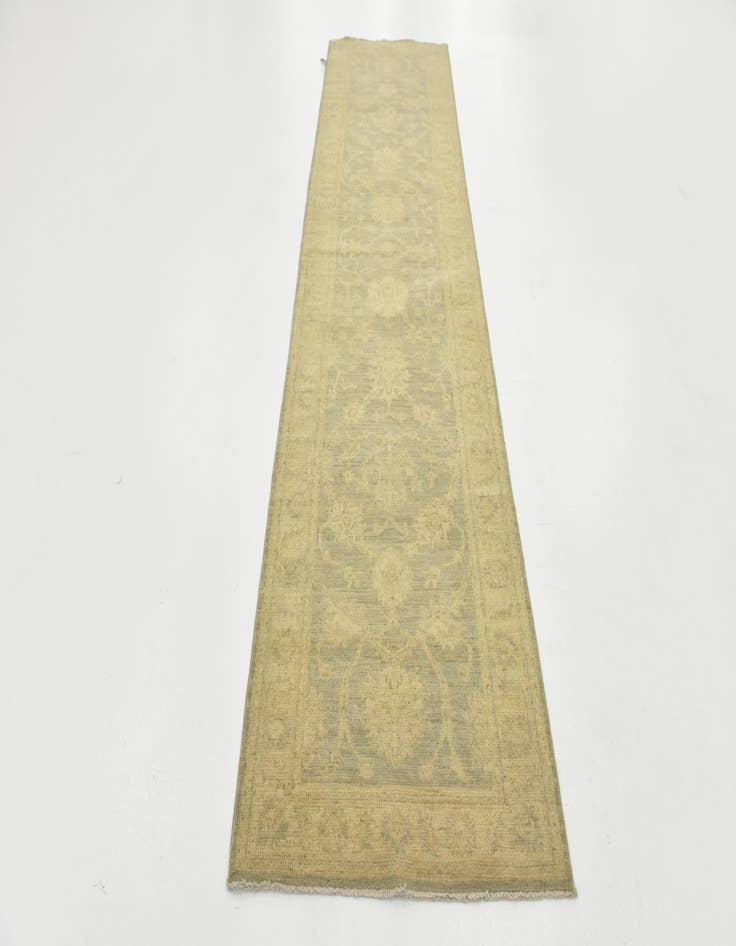 Detail image of  2' 10 x 11'  Hand Knotted Peshawar Ziegler Runner Rug