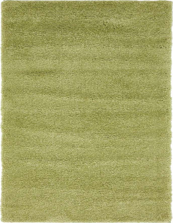 A 7 ft runner rug in a solid, textured green color, ideal for a hallway or entryway.