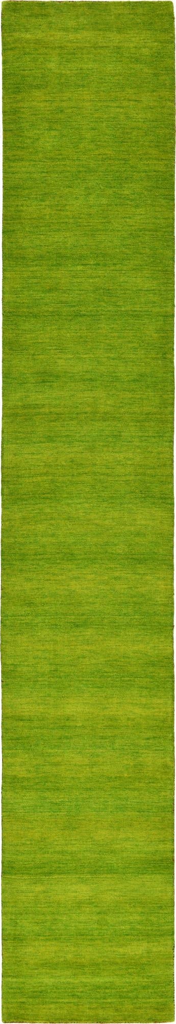  2' 7 x 16' 5  Hand Knotted Solid Gabbeh Wool Runner Rug