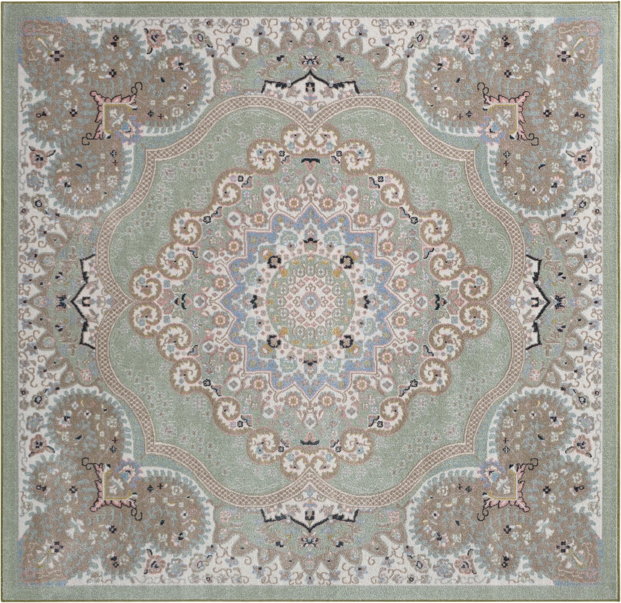  7' 10 x 7' 10 Kamala Washable Square Rug