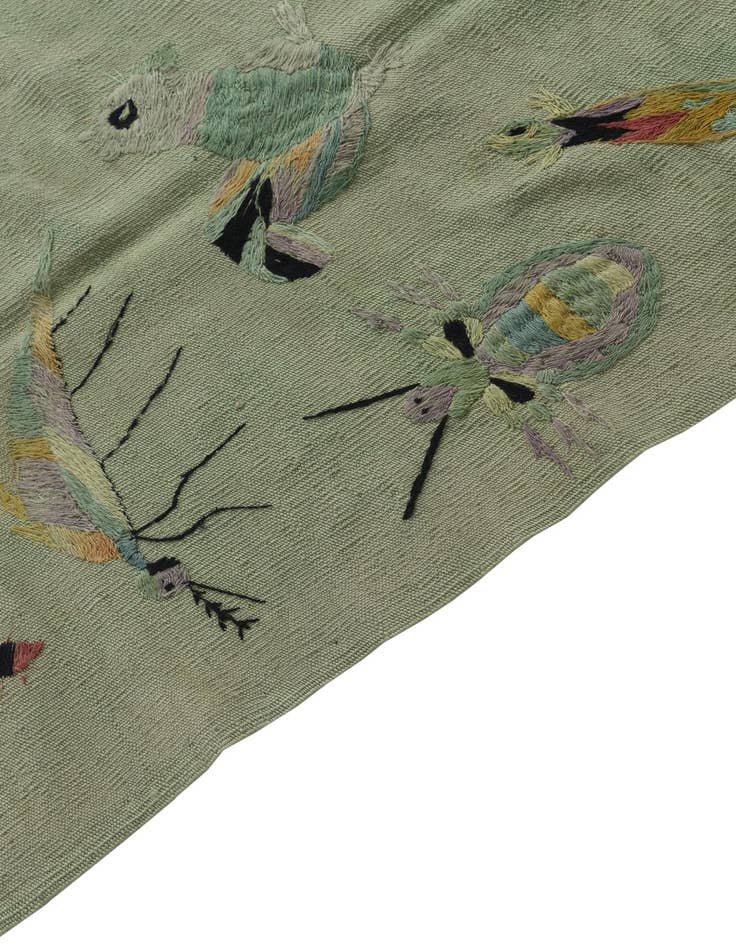 Detail image of  8' 2 x 8' 10  Hand Woven Kilim Suzani Wool Square Rug