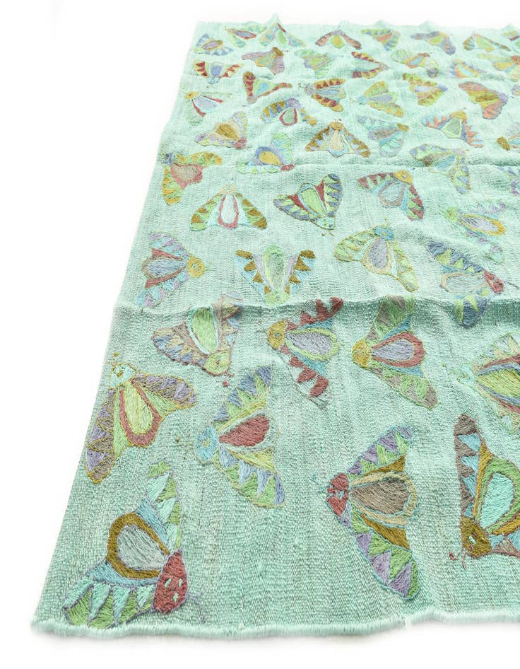 Detail image of  5' 7 x 6' 10  Hand Woven Kilim Suzani Wool Square Rug