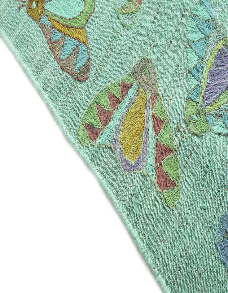 Detail image of  5' 7 x 6' 10  Hand Woven Kilim Suzani Wool Square Rug