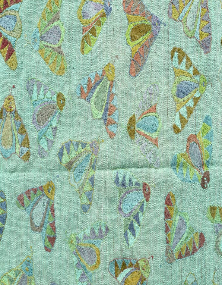 Detail image of  5' 7 x 6' 10  Hand Woven Kilim Suzani Wool Square Rug