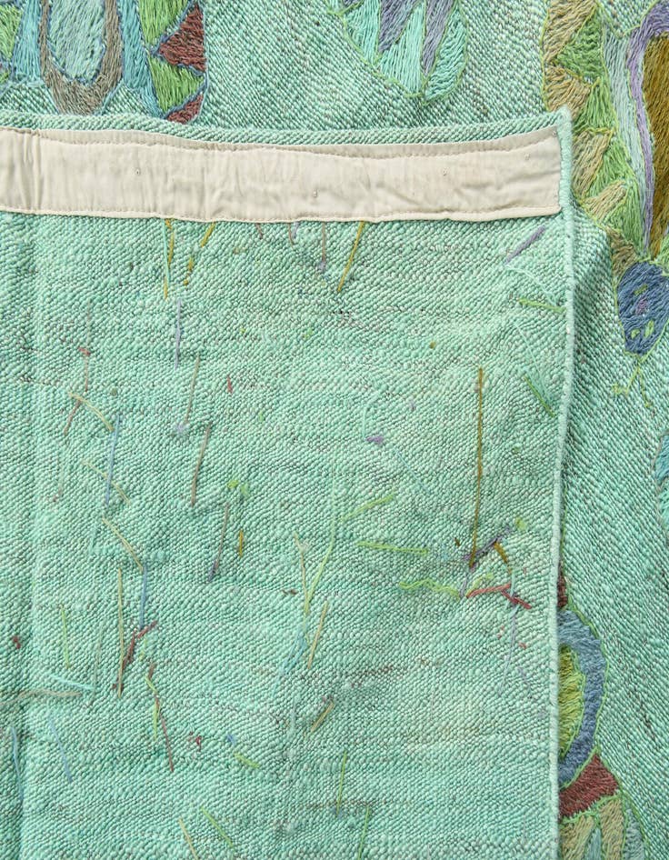 Detail image of  5' 7 x 6' 10  Hand Woven Kilim Suzani Wool Square Rug