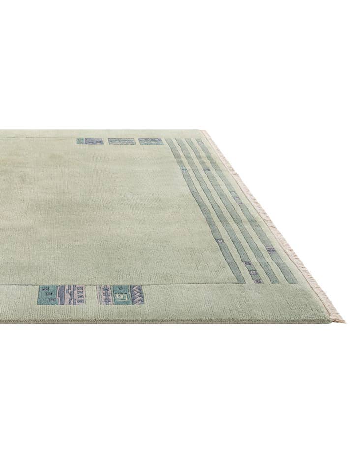 Detail image of  6' 9 x 6' 10  Hand Knotted Nepal Wool Square Rug