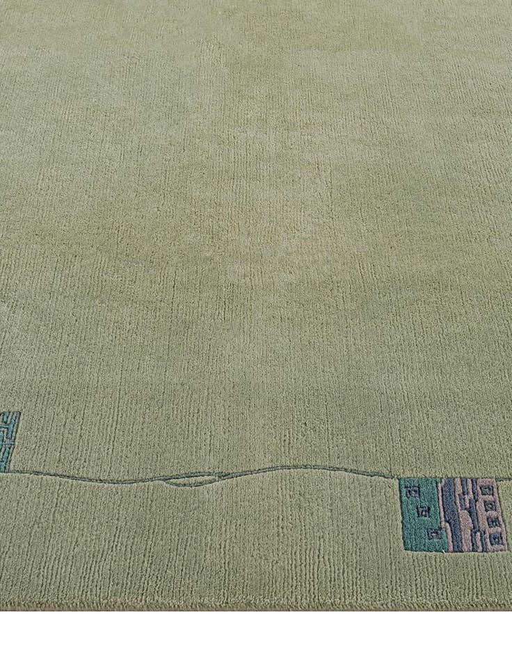 Detail image of  6' 9 x 6' 10  Hand Knotted Nepal Wool Square Rug