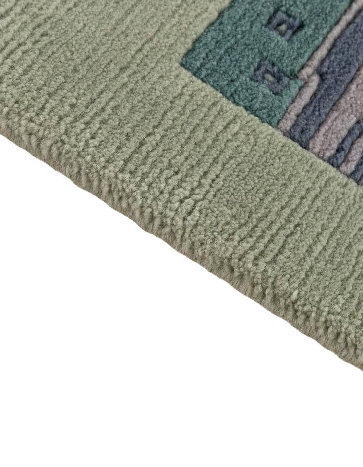 Detail image of  6' 9 x 6' 10  Hand Knotted Nepal Wool Square Rug