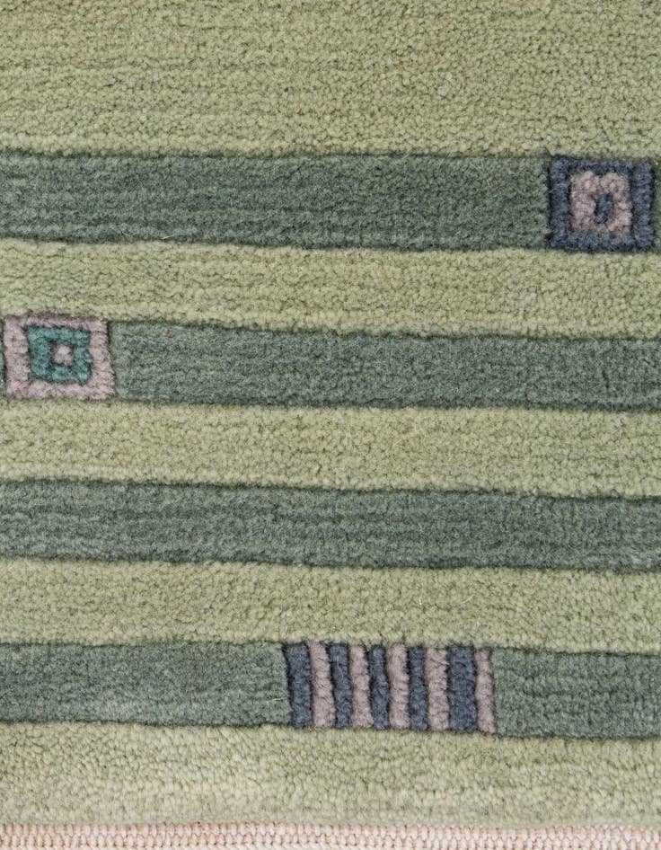 Detail image of  6' 9 x 6' 10  Hand Knotted Nepal Wool Square Rug