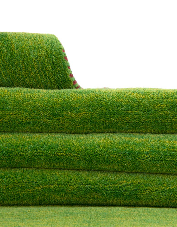 Detail image of  9' 10 x 9' 10  Hand Knotted Solid Gabbeh Wool Square Rug