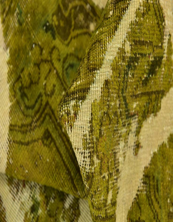 Detail image of  7' 6 x 8' 3  Hand Knotted Ultra Vintage Persian Wool Square Rug