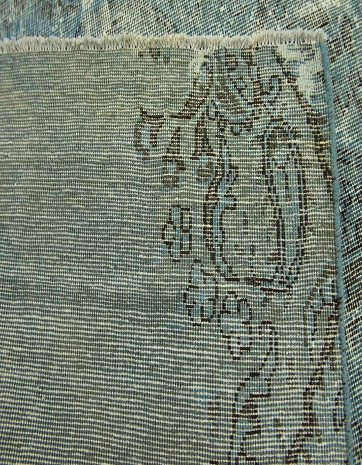 Detail image of  4' x 4' 10  Hand Knotted Ultra Vintage Persian Wool Square Rug