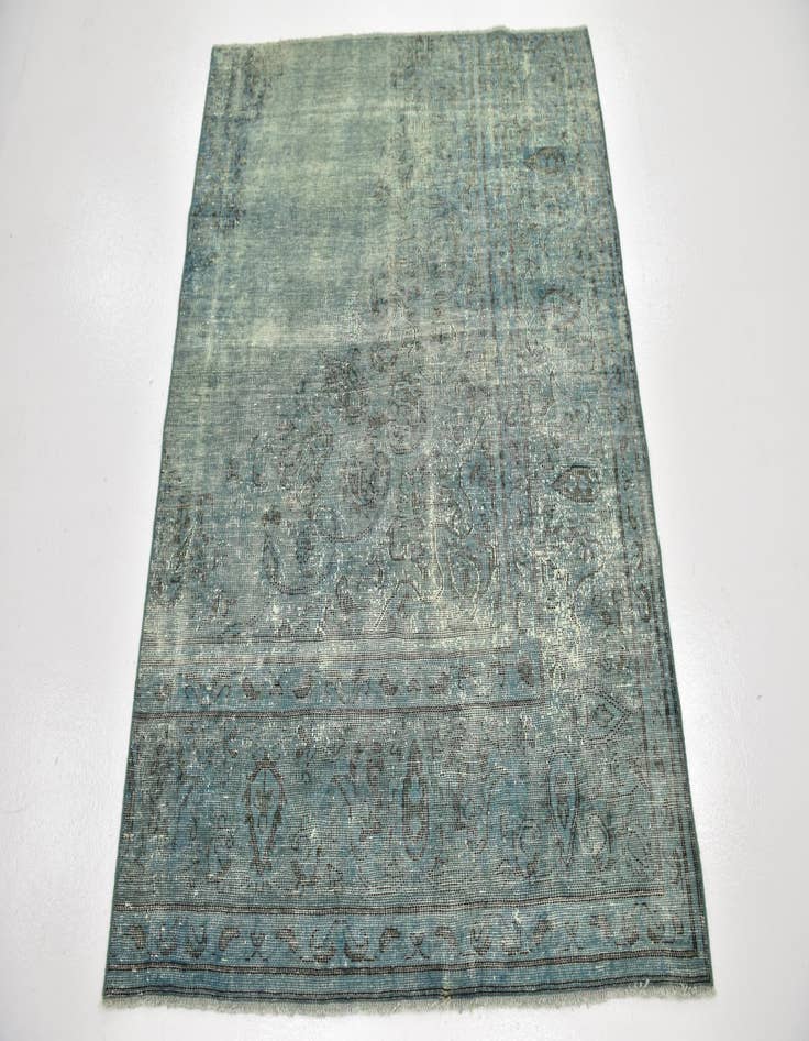 Detail image of  4' x 4' 10  Hand Knotted Ultra Vintage Persian Wool Square Rug