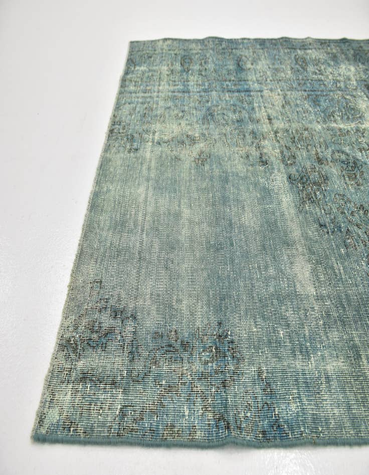 Detail image of  4' x 4' 10  Hand Knotted Ultra Vintage Persian Wool Square Rug