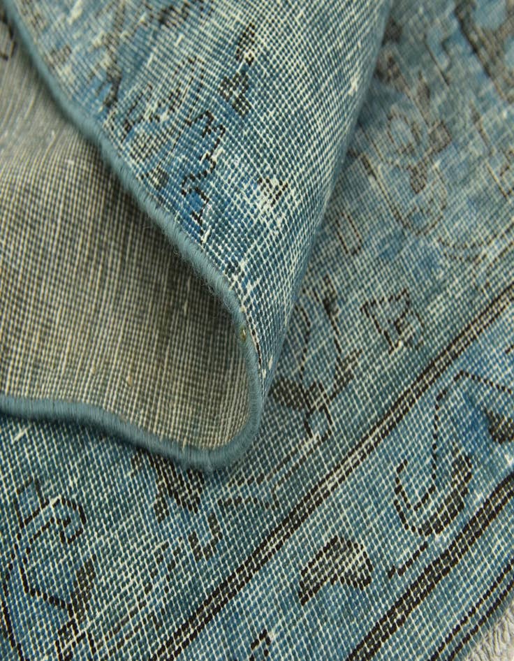 Detail image of  4' x 4' 10  Hand Knotted Ultra Vintage Persian Wool Square Rug