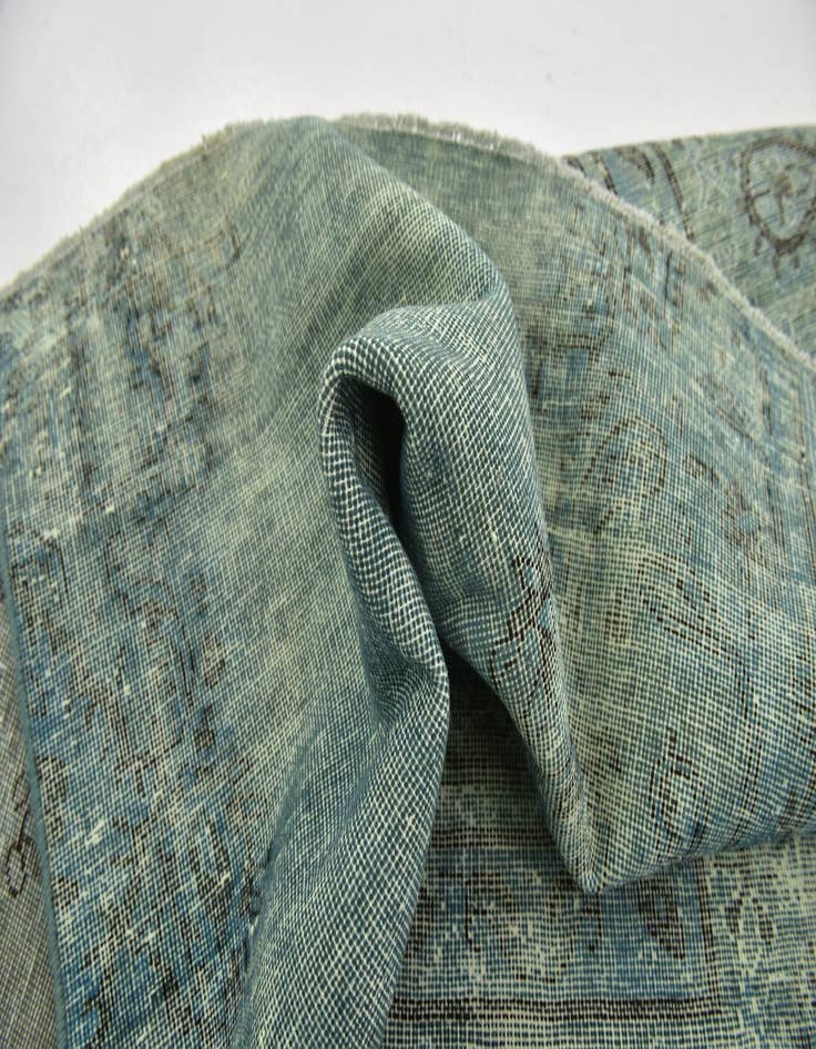 Detail image of  4' x 4' 10  Hand Knotted Ultra Vintage Persian Wool Square Rug