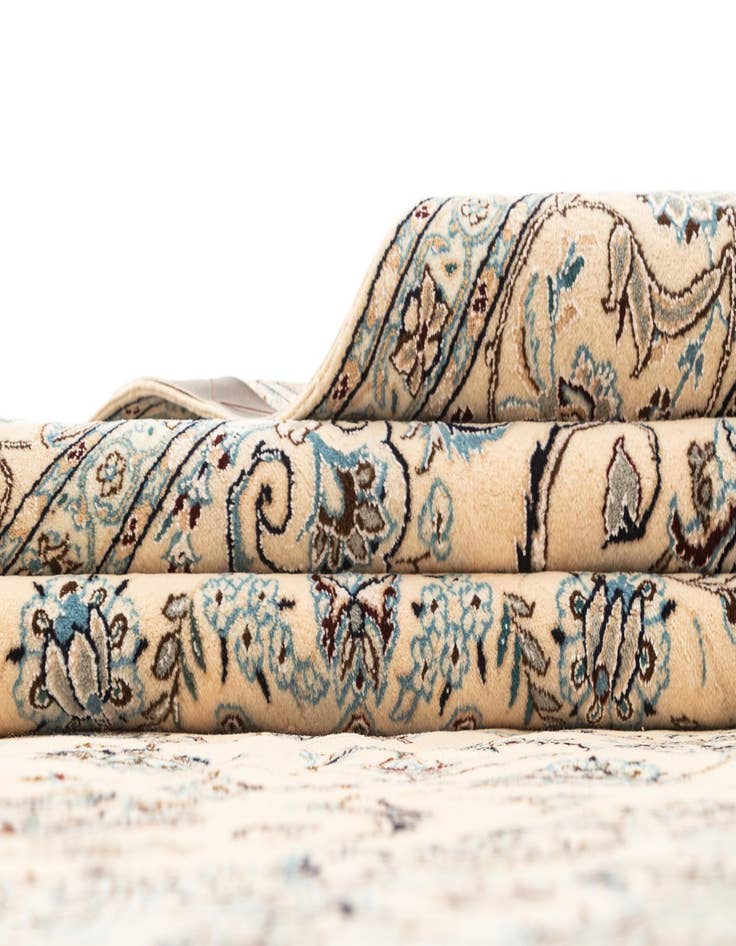 Detail image of  6' 8 x 10' 6  Hand Knotted Nain Rug